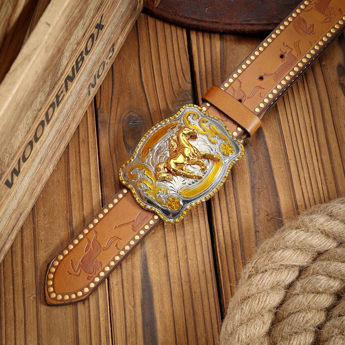 Cinturón Vaquero Heritage con Hebilla Clásica | Estilo Western Retro