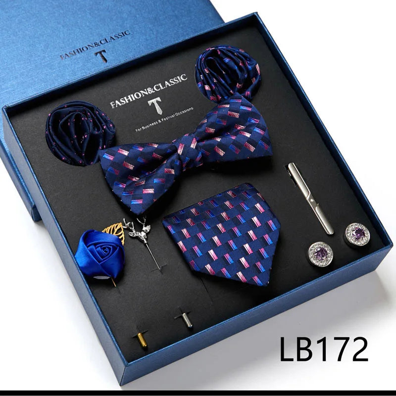 Set de Corbata Floral de Lujo para Caballero – 4 Piezas