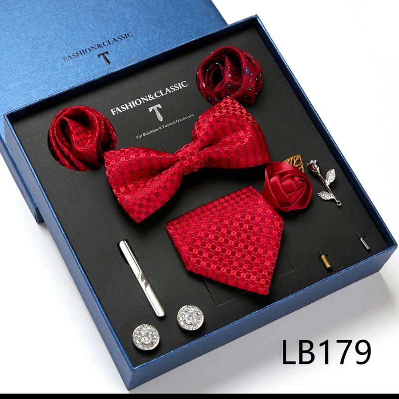 Set de Corbata Floral de Lujo para Caballero – 4 Piezas