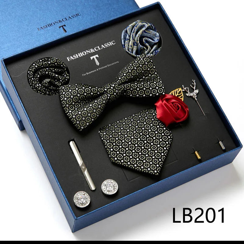 Set de Corbata Floral de Lujo para Caballero – 4 Piezas