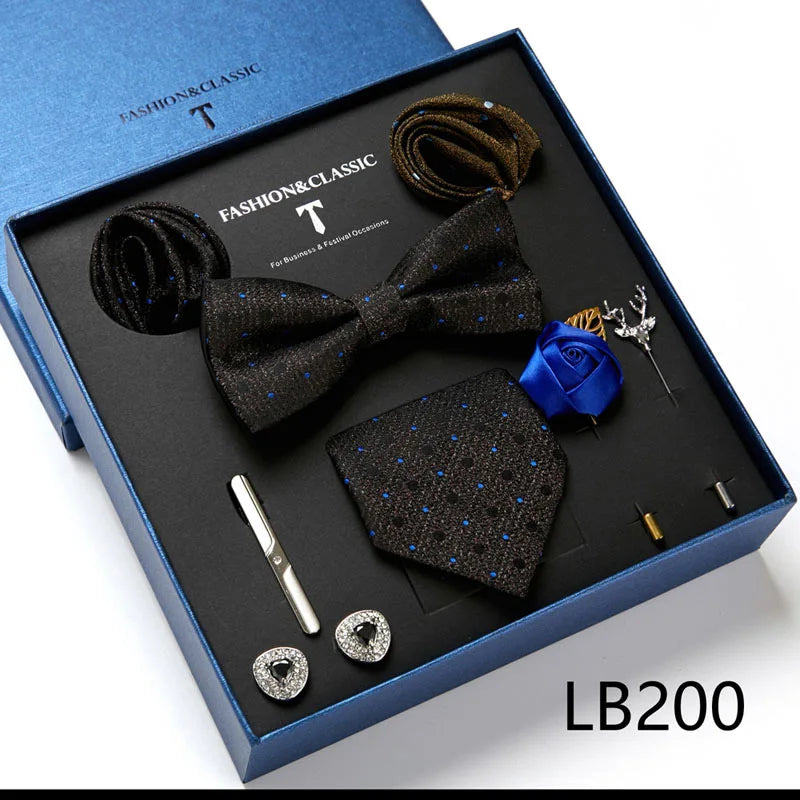 Set de Corbata Floral de Lujo para Caballero – 4 Piezas