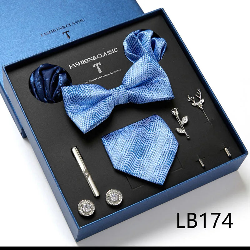Set de Corbata Floral de Lujo para Caballero – 4 Piezas