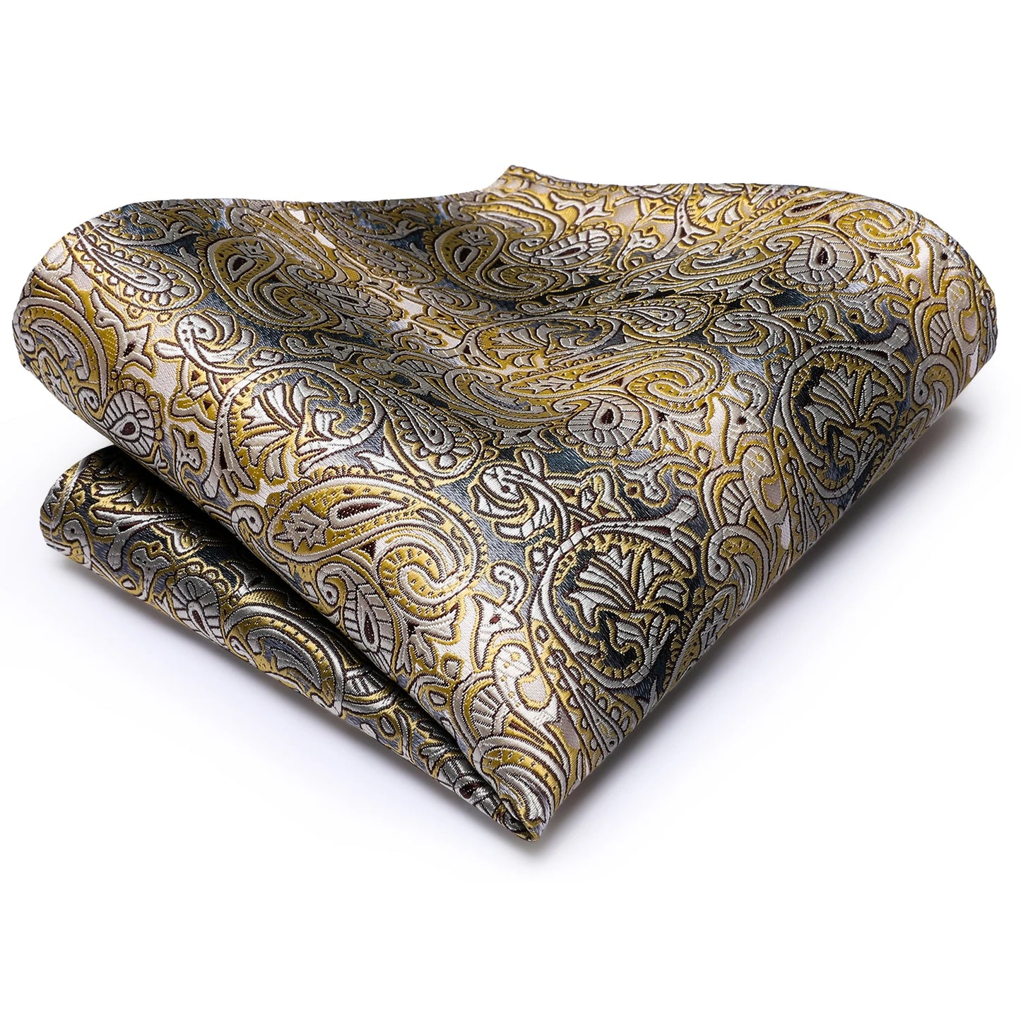 Set de Corbata "Oro del Imperio" Paisley para Caballero – 6 Piezas