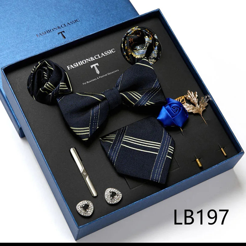 Set de Corbata Floral de Lujo para Caballero – 4 Piezas