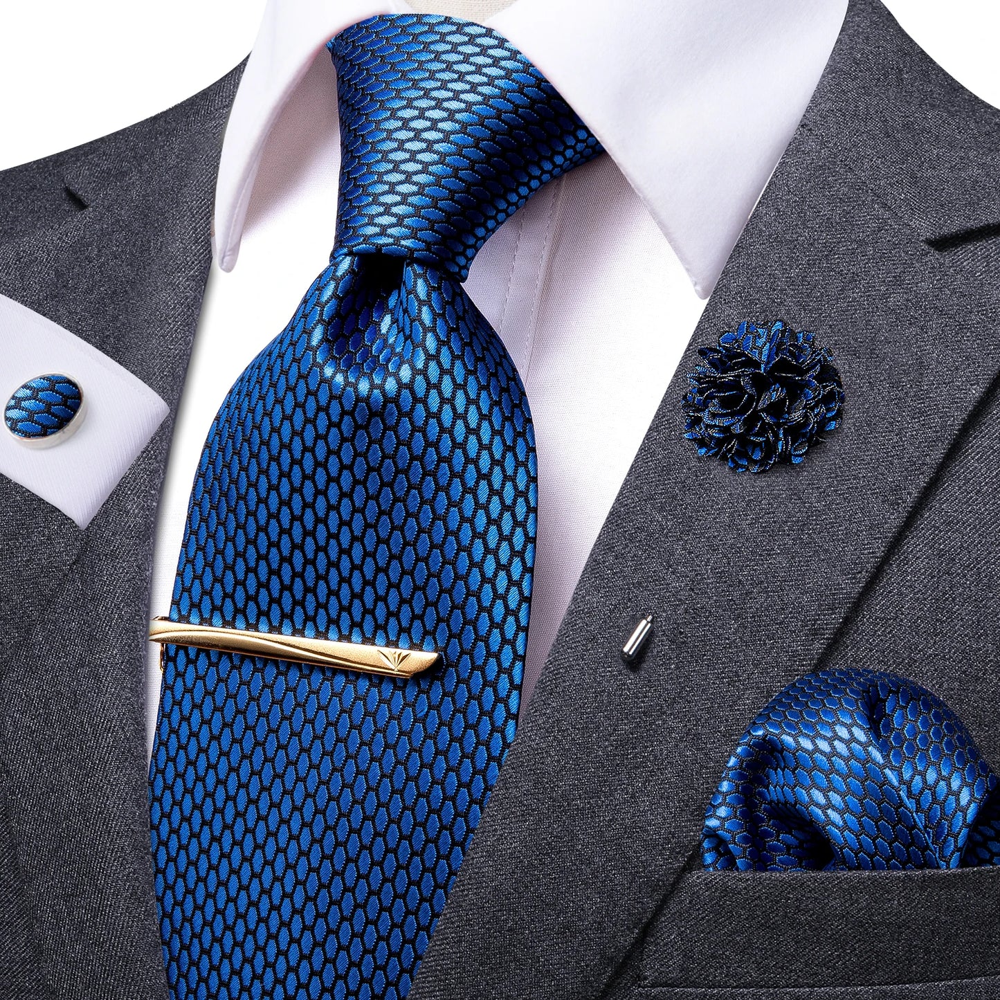 Set de Corbata "Oro del Imperio" Paisley para Caballero – 6 Piezas