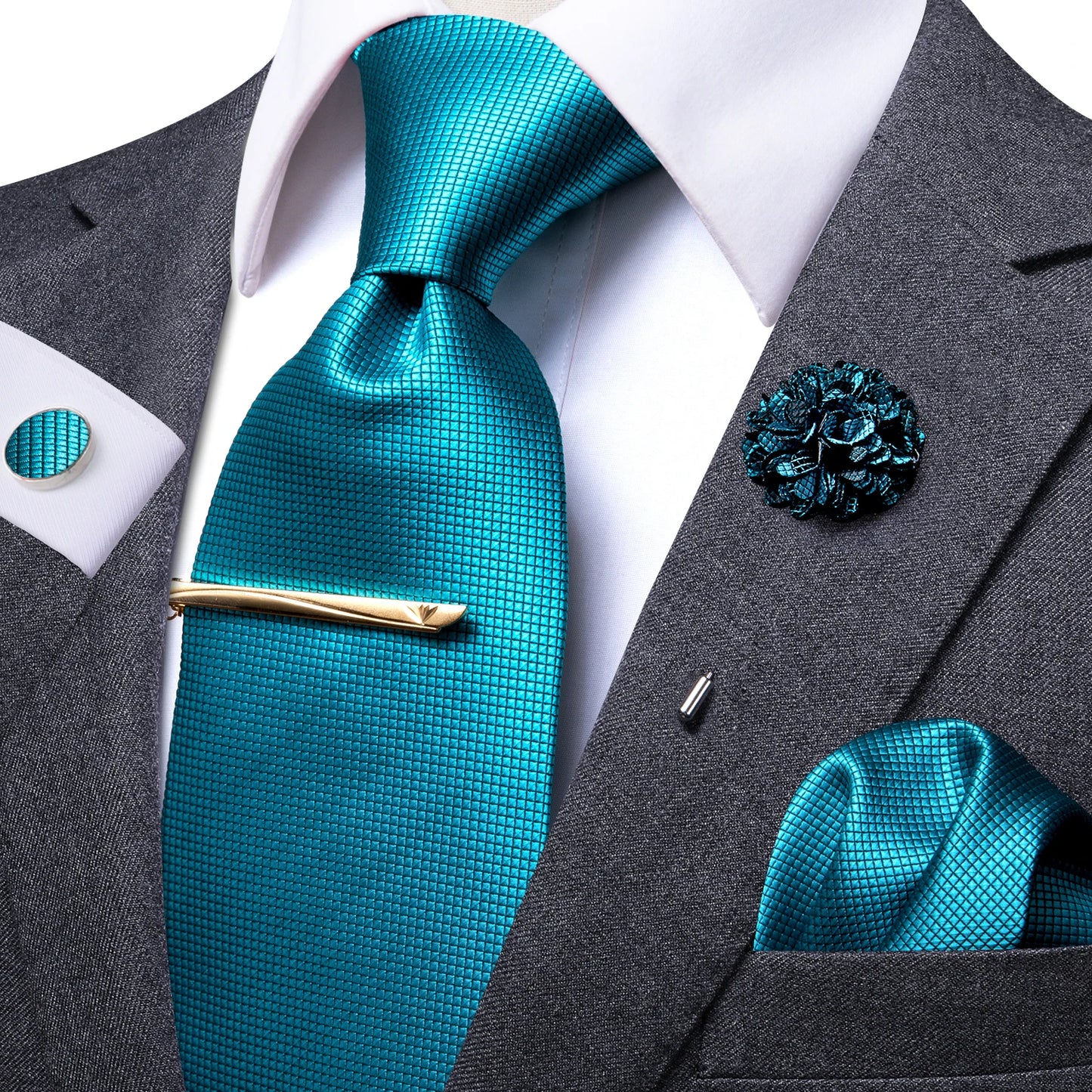 Set de Corbata "Oro del Imperio" Paisley para Caballero – 6 Piezas