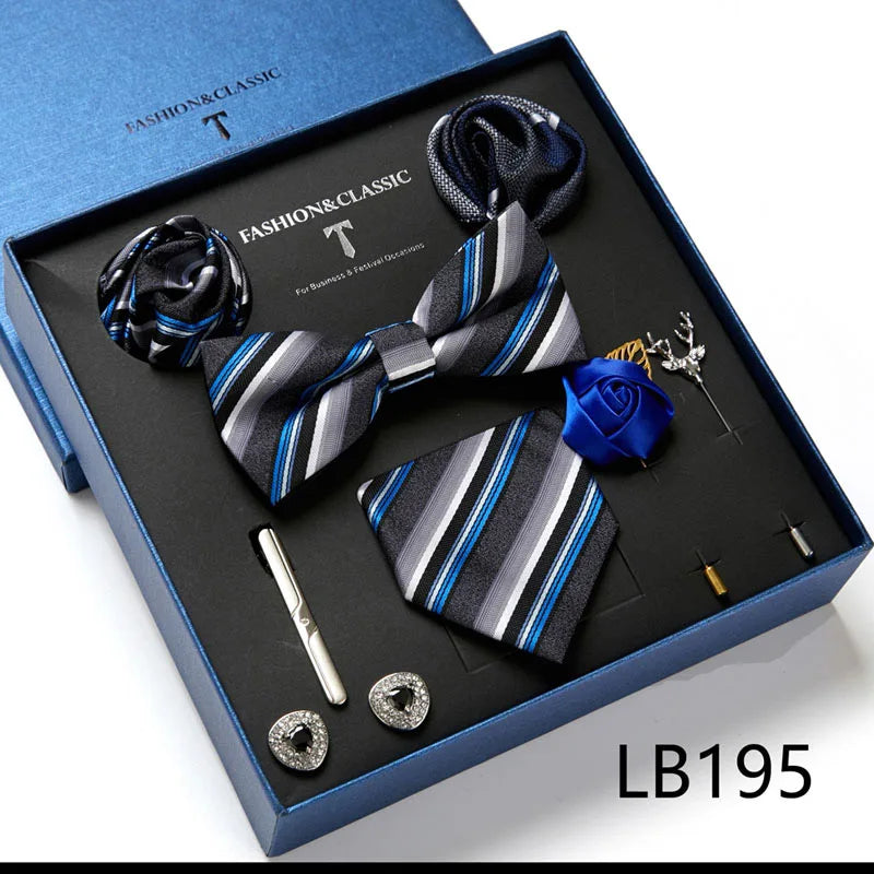 Set de Corbata Floral de Lujo para Caballero – 4 Piezas