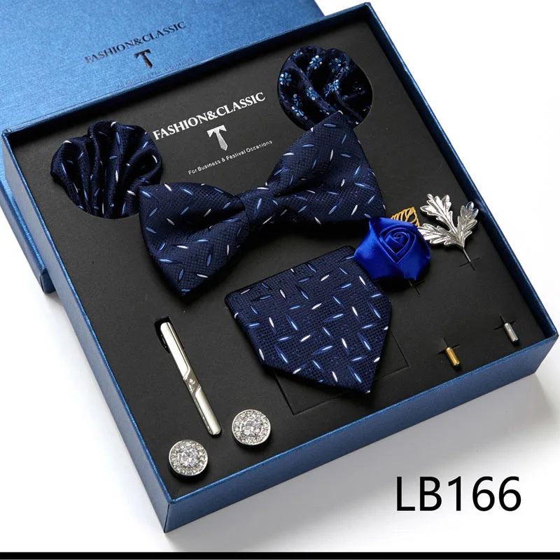Set de Corbata Floral de Lujo para Caballero – 4 Piezas