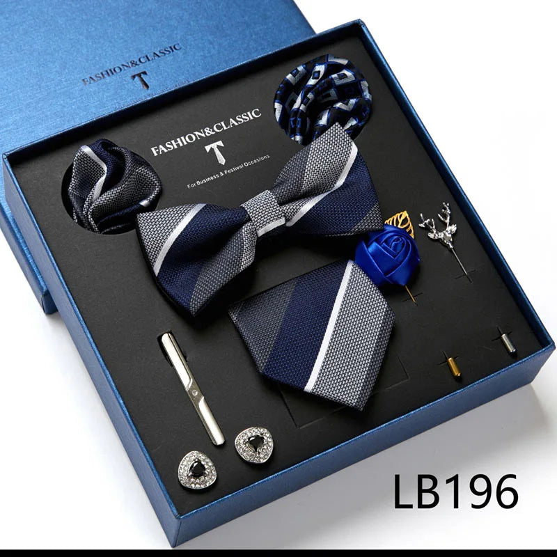Set de Corbata Floral de Lujo para Caballero – 4 Piezas