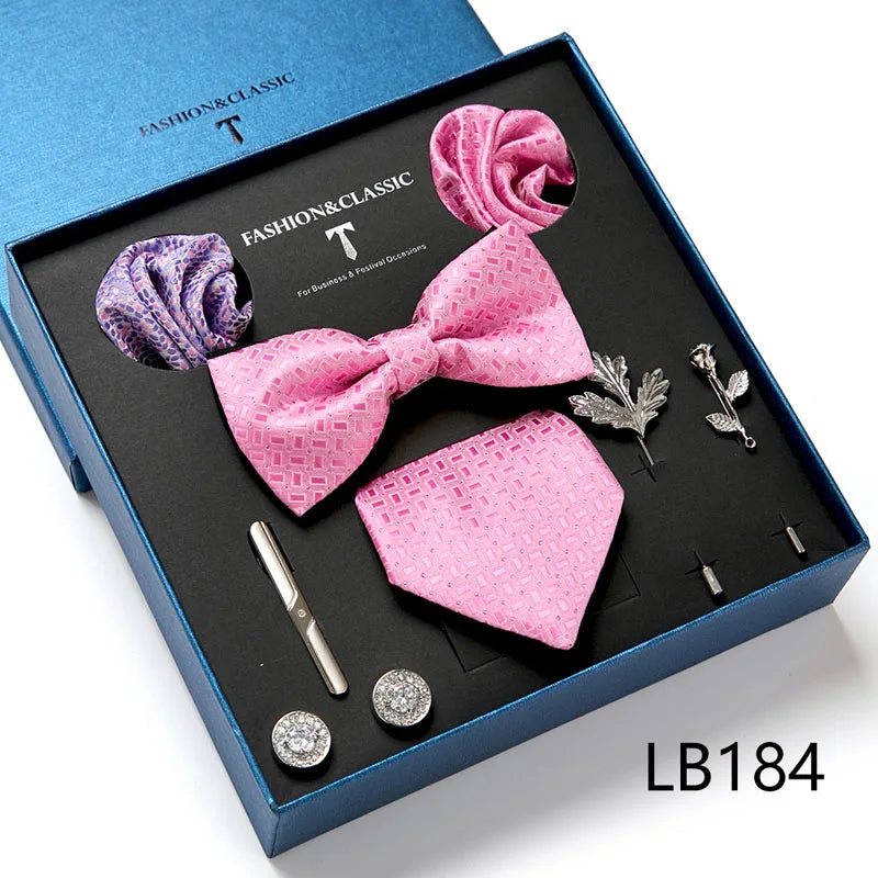 Set de Corbata Floral de Lujo para Caballero – 4 Piezas