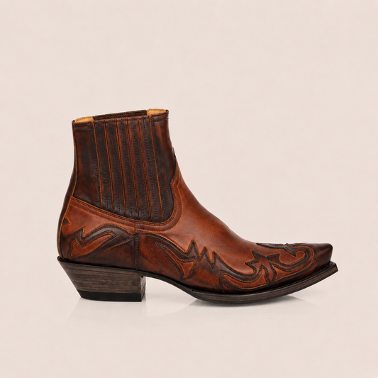Botas Western "Espíritu Libre" – Chelsea Cowboy con Bordado y Punta Afilada