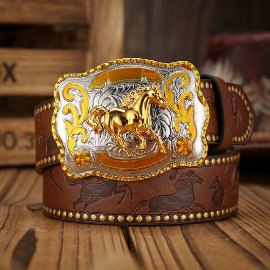 Cinturón Vaquero Heritage con Hebilla Clásica | Estilo Western Retro
