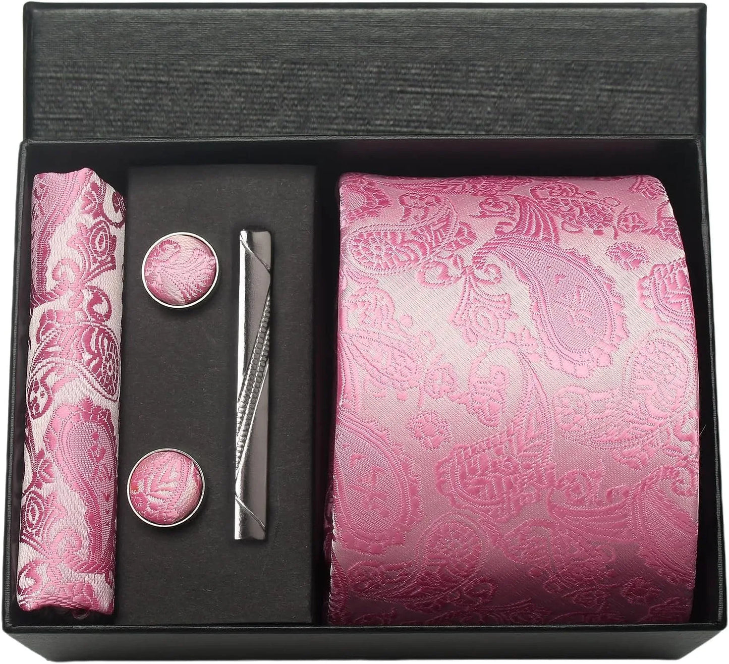 Set de Corbata Nobleza Real Paisley de Seda para Caballero – 5 Piezas