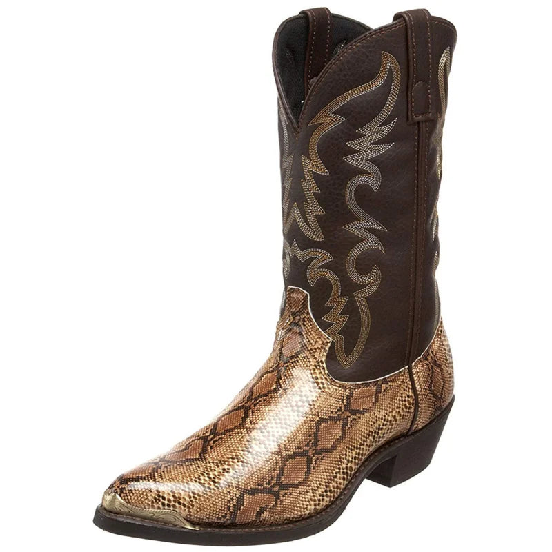 Botas Vaqueras "Serpiente Brava" – Cowboy Western de Media Caña