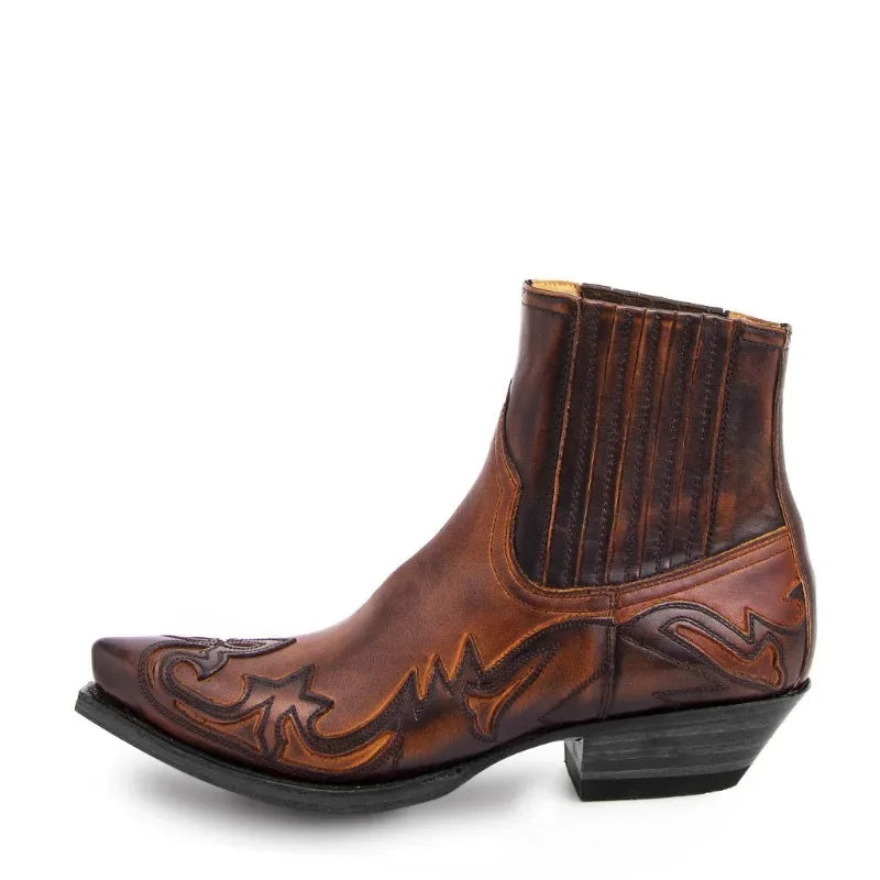 Botas Western "Espíritu Libre" – Chelsea Cowboy con Bordado y Punta Afilada