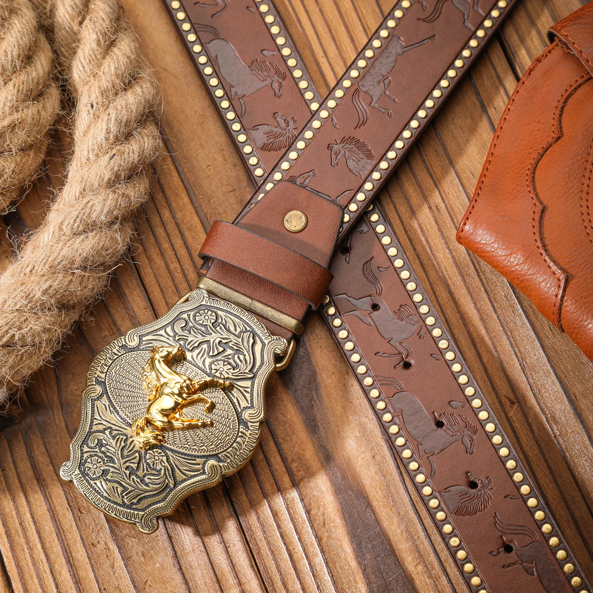 Cinturón Caballero Western Retro