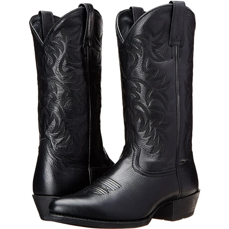 Botas Vaqueras Bordadas de Media Caña