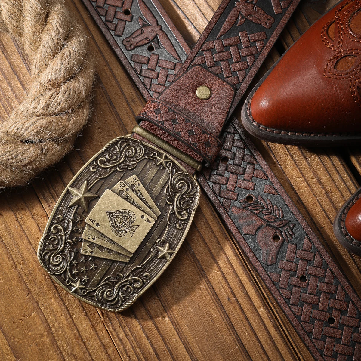 Cinturón Western Retro Denim