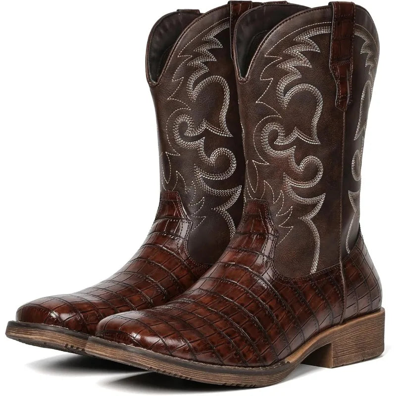 Botas Vaqueras Corazón Ranchero para Hombre – Cowboy Clásicas Bordadas