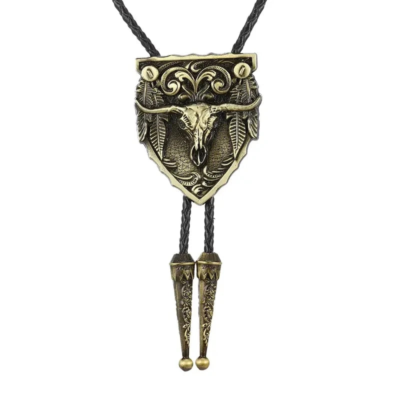 Corbata Vaquera Bolo Tie Cabeza de Toro Western Premium