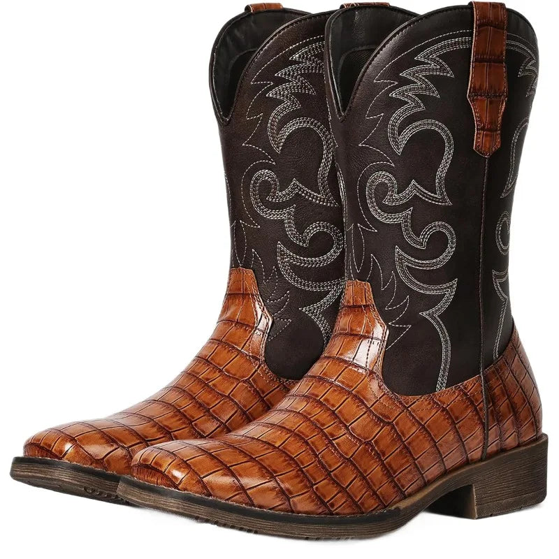 Botas Vaqueras Corazón Ranchero para Hombre – Cowboy Clásicas Bordadas