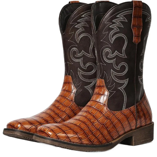 Botas Vaqueras Corazón Ranchero para Hombre – Cowboy Clásicas Bordadas