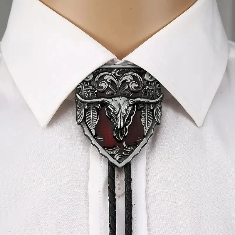Corbata Vaquera Bolo Tie Cabeza de Toro Western Premium