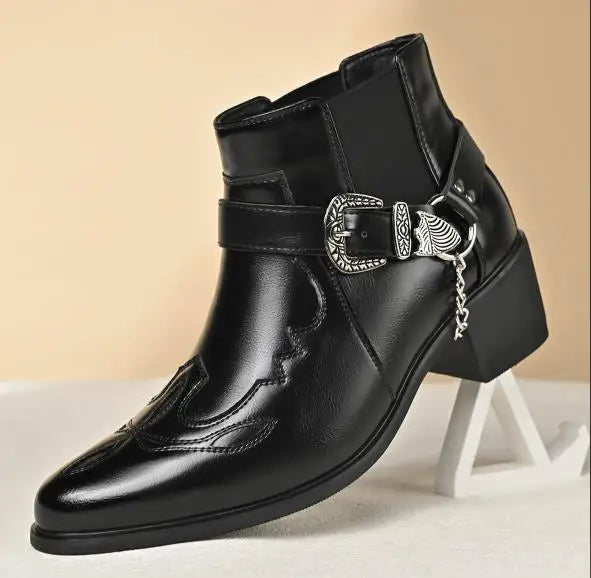 Botas Western de Tobillo con Punta Afilada