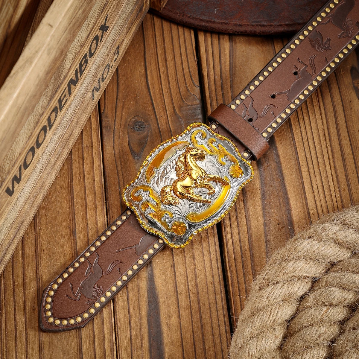 Cinturón Vaquero Heritage con Hebilla Clásica | Estilo Western Retro