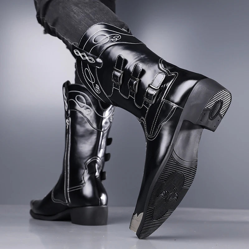 Botas Vaqueras "Senda Real" Western de Media Caña con Bordado