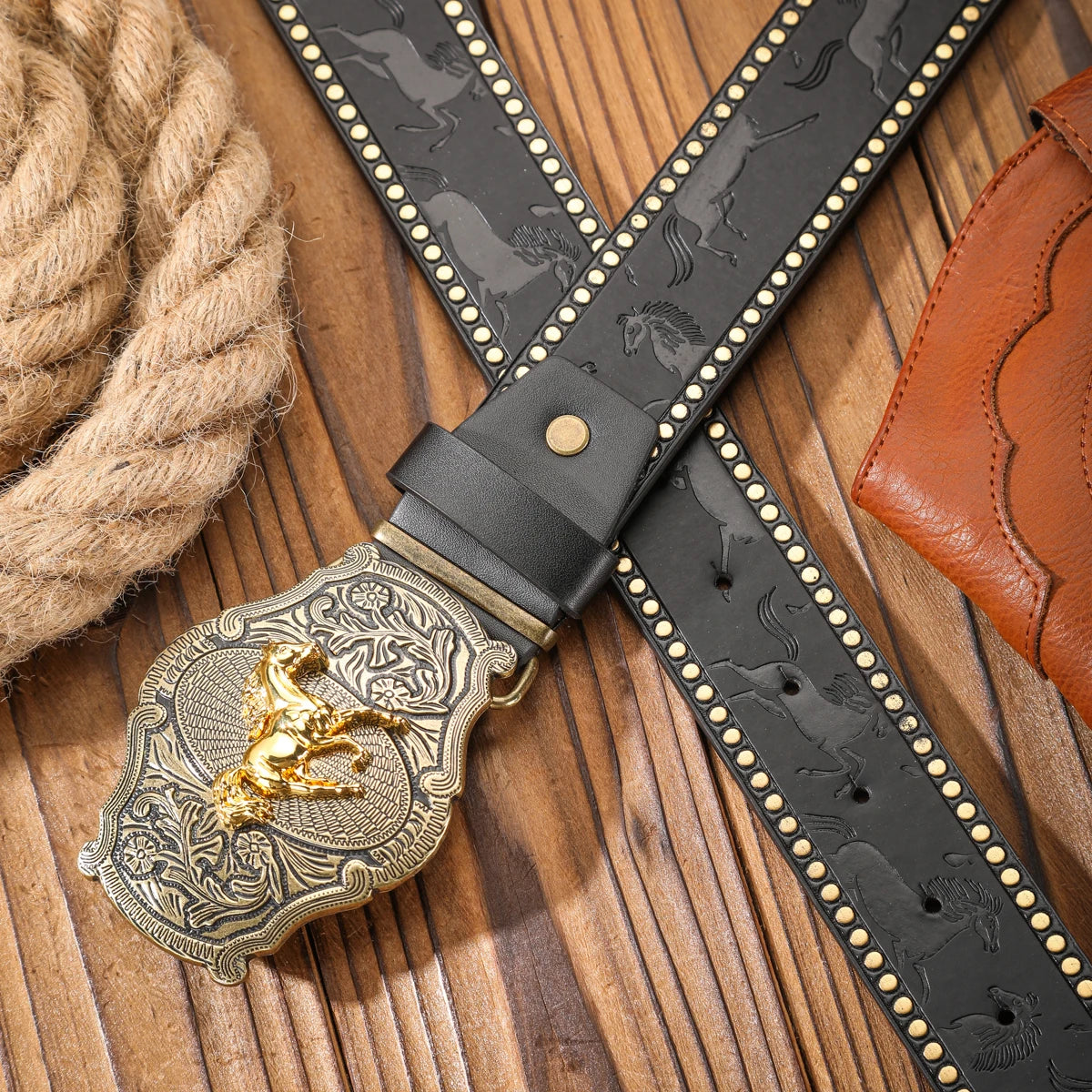 Cinturón Caballero Western Retro