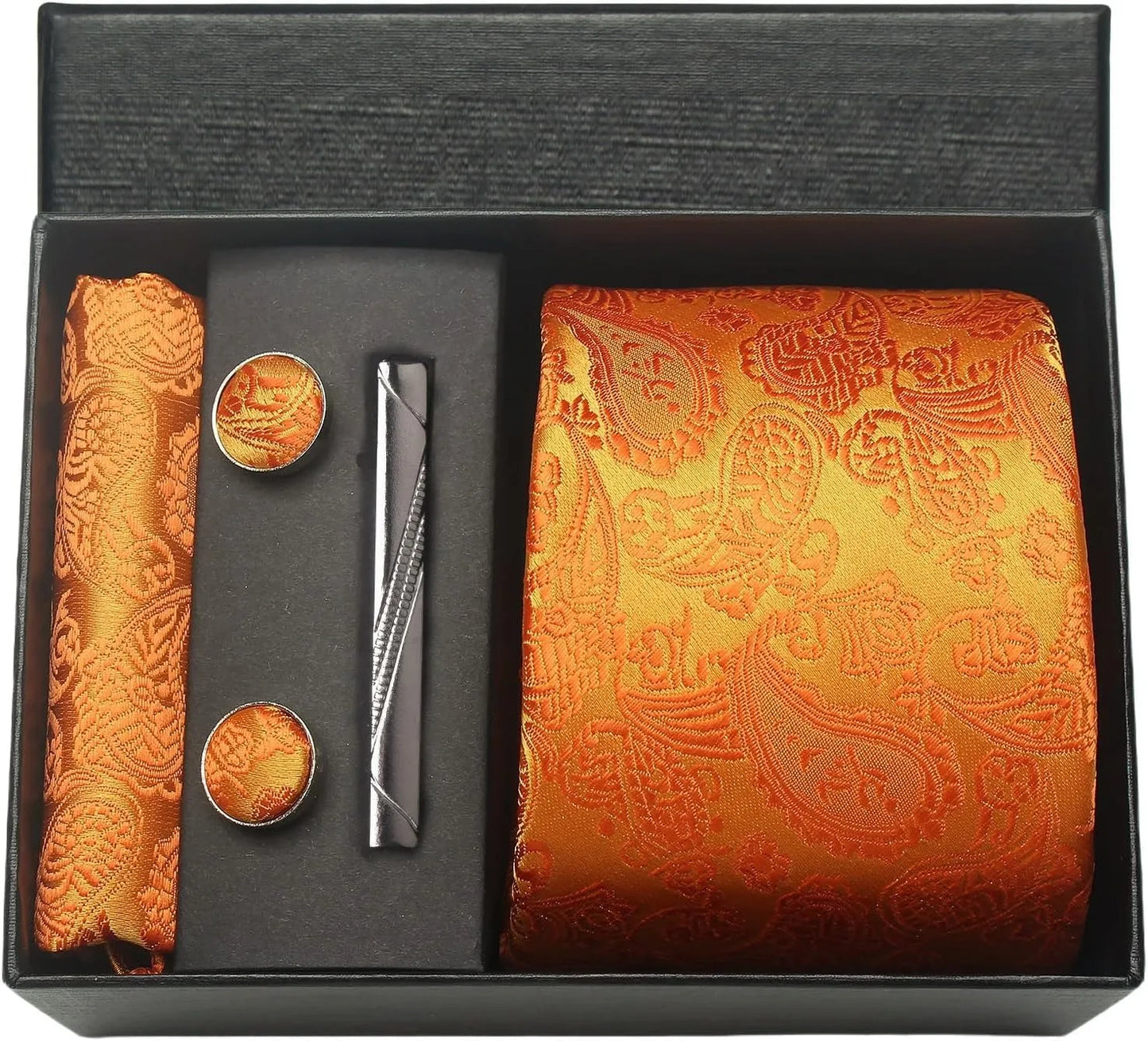 Set de Corbata Nobleza Real Paisley de Seda para Caballero – 5 Piezas