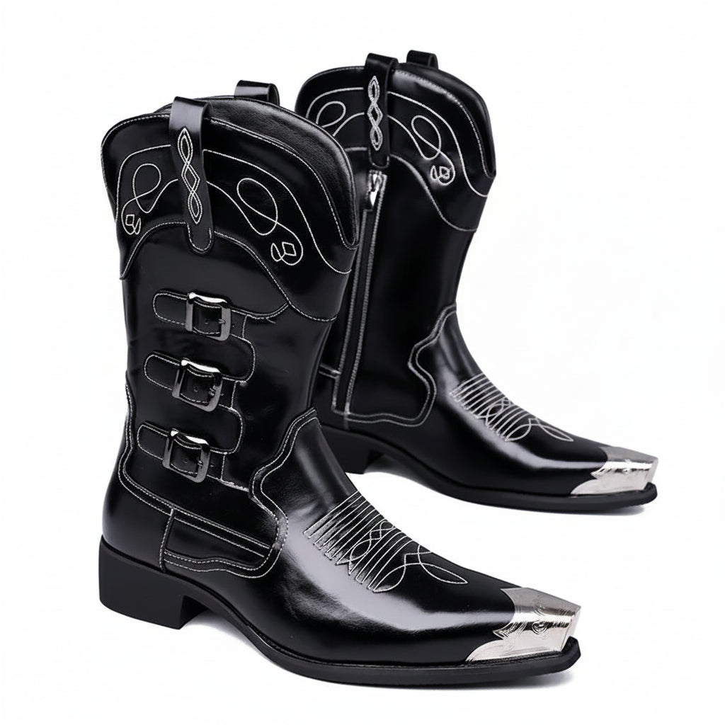 Botas Vaqueras "Senda Real" Western de Media Caña con Bordado