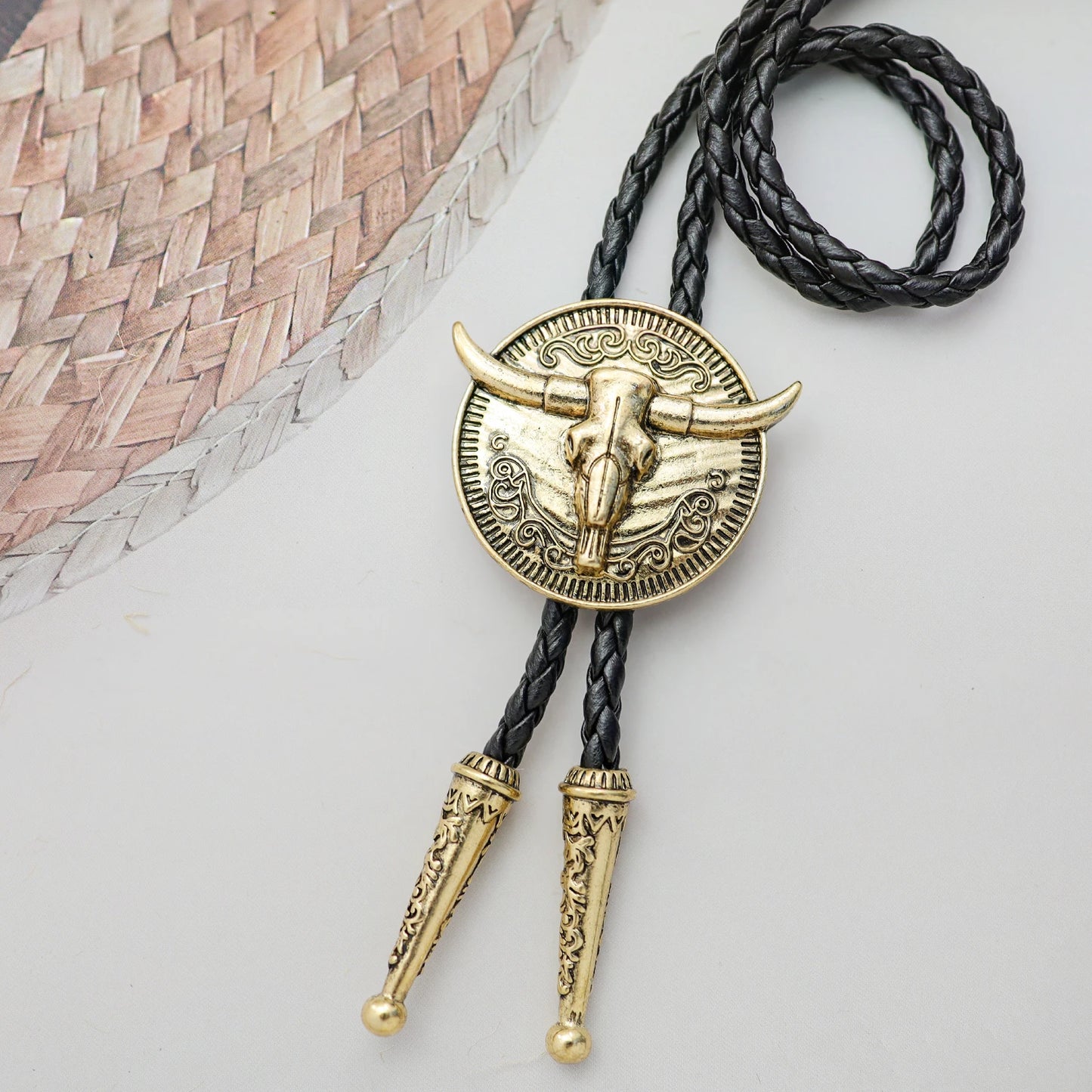 Corbata Vaquera Bolo Tie Toro Vintage Premium