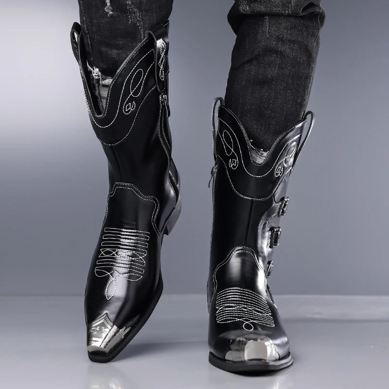 Botas Vaqueras "Senda Real" Western de Media Caña con Bordado