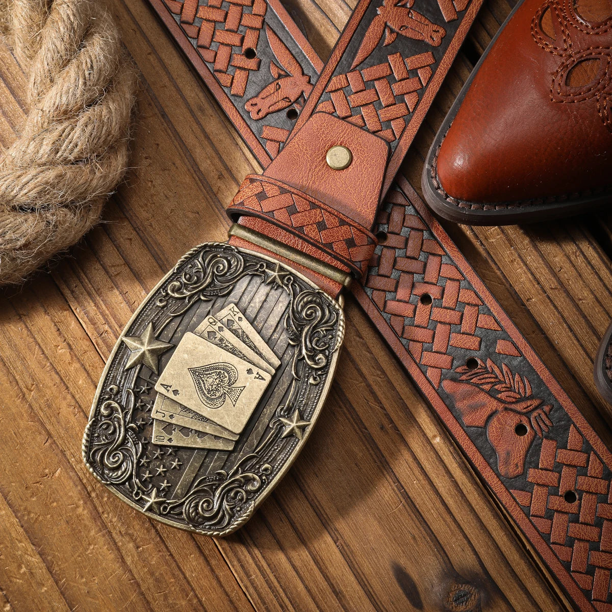 Cinturón Western Retro Denim