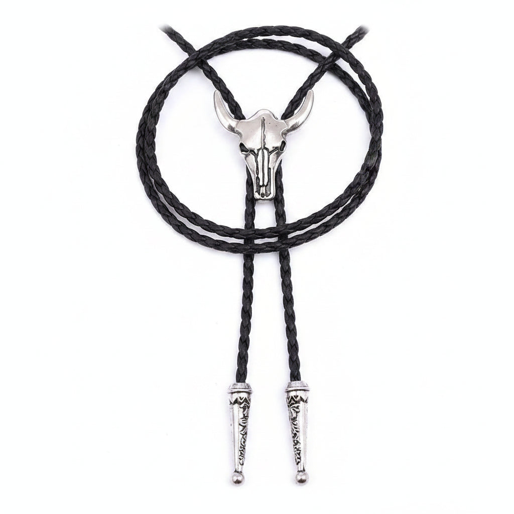 Corbata Vaquera "Oro del Rodeo" Bolo Tie Cowboy con Cabeza de Toro
