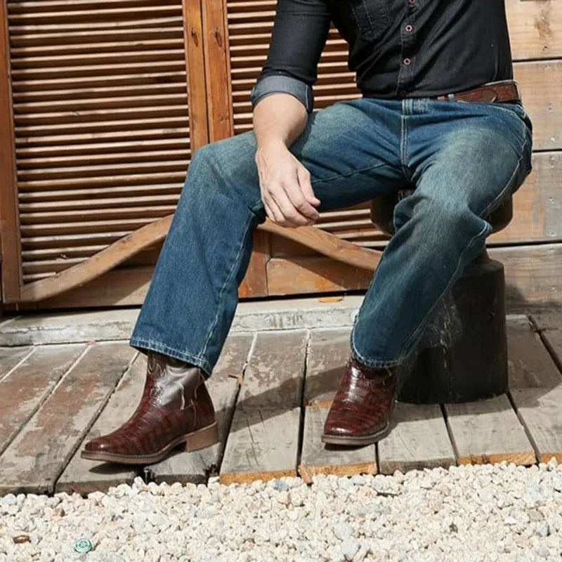 Botas Vaqueras Corazón Ranchero para Hombre – Cowboy Clásicas Bordadas