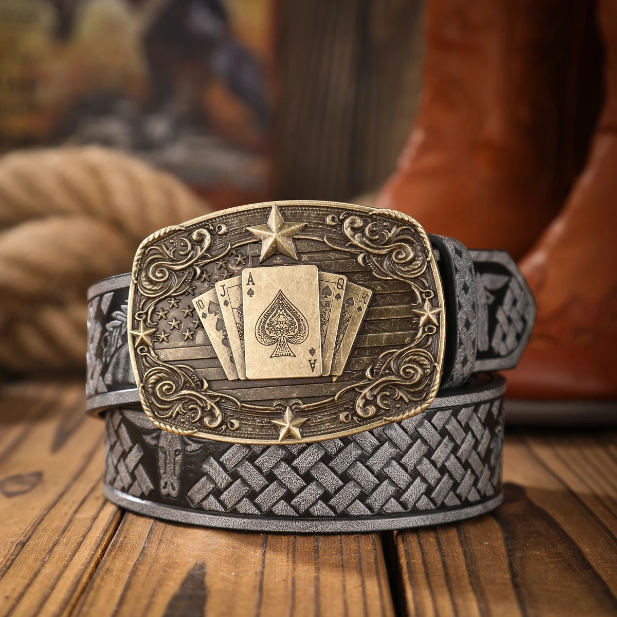 Cinturón Western Retro Denim