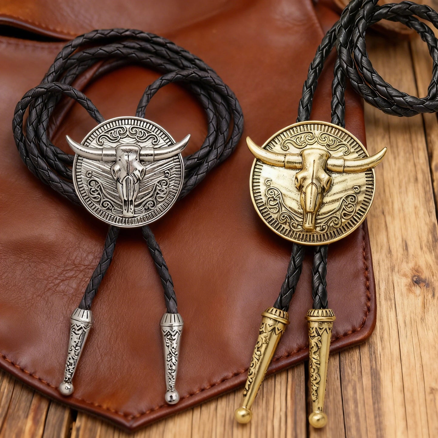 Corbata Vaquera Bolo Tie Toro Vintage Premium
