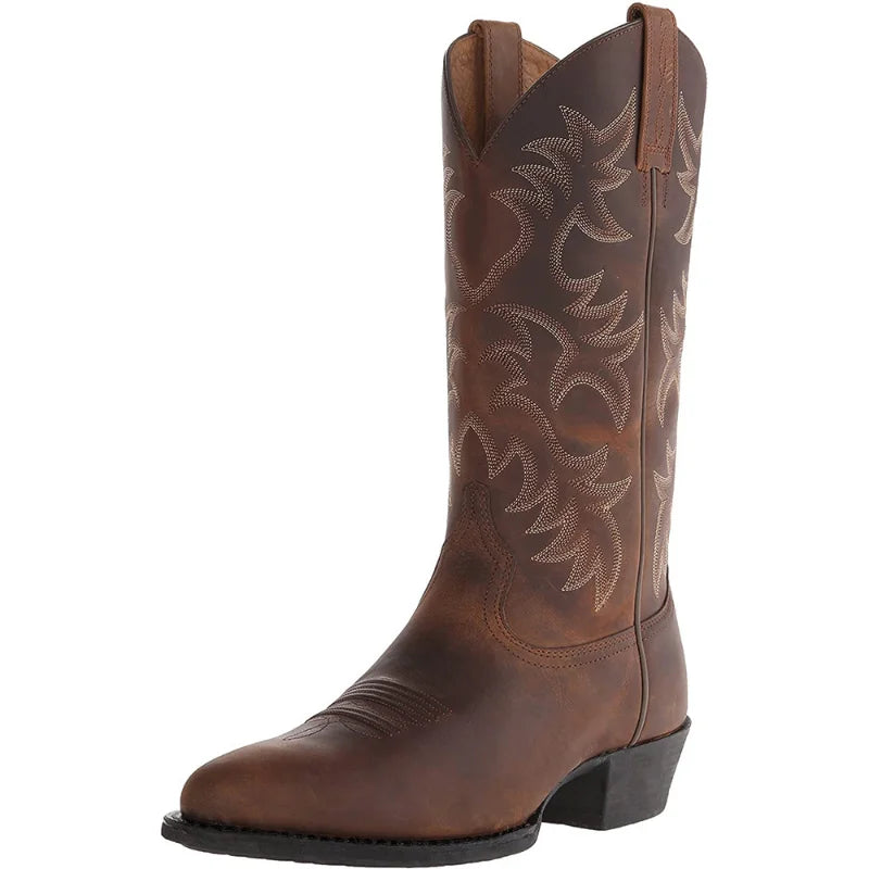 Botas Vaqueras Bordadas de Media Caña
