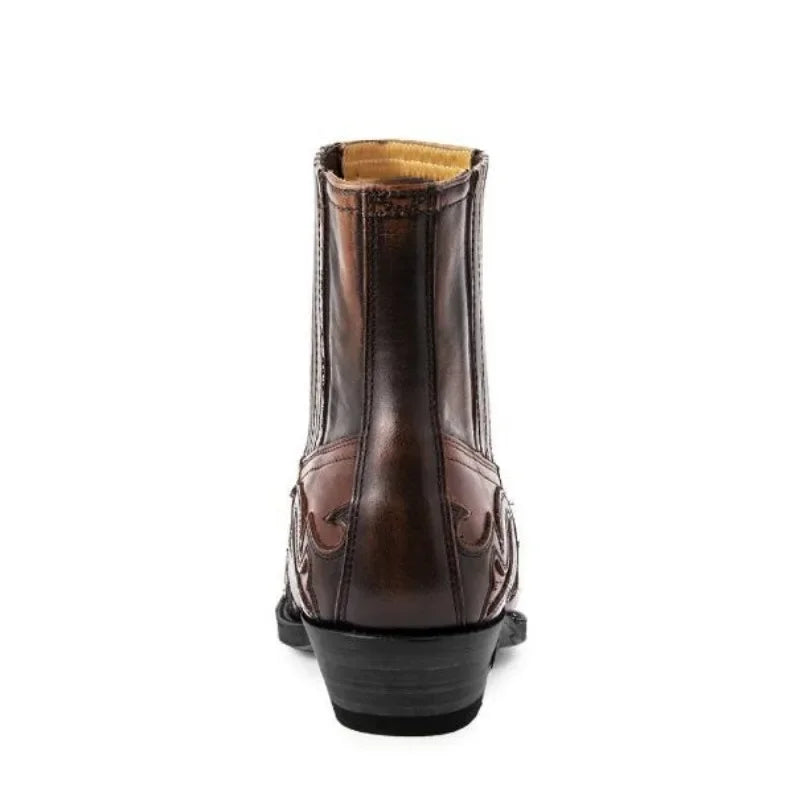 Botas Western "Espíritu Libre" – Chelsea Cowboy con Bordado y Punta Afilada