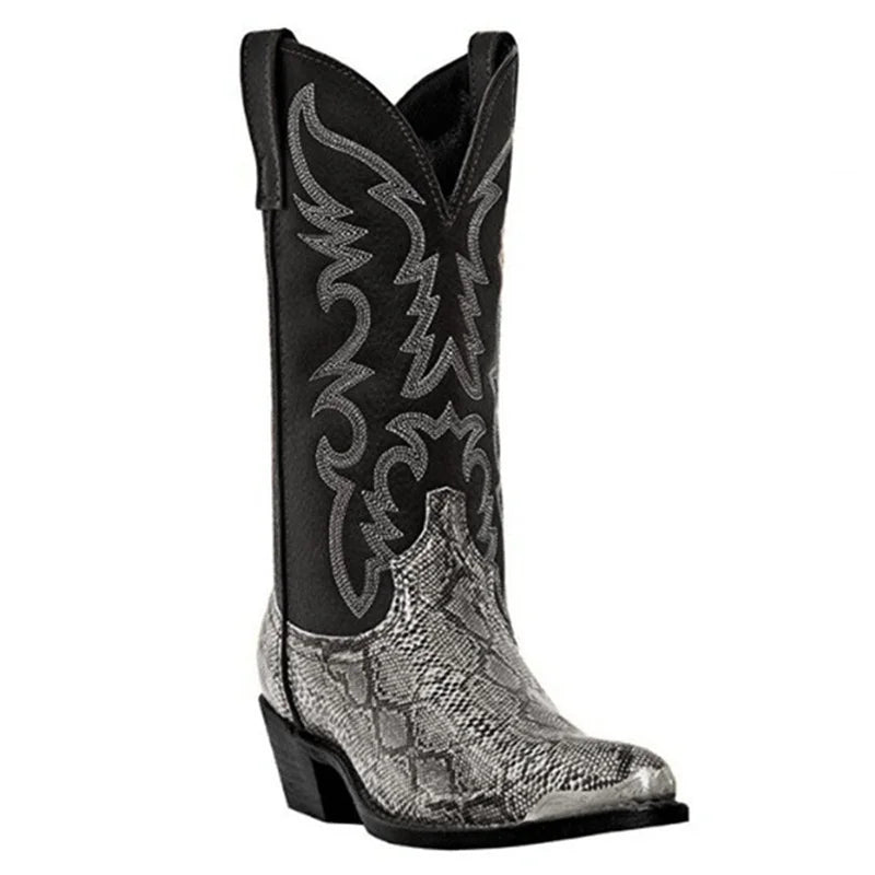 Botas Vaqueras "Serpiente Brava" – Cowboy Western de Media Caña