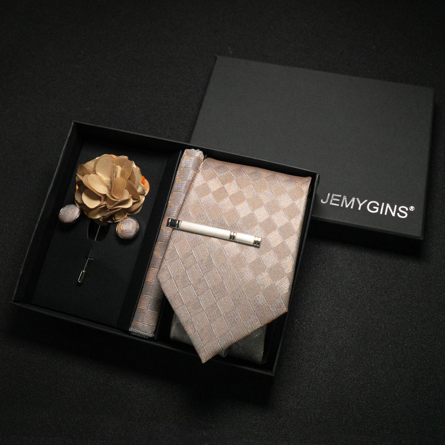 Set de Corbata Imperio Paisley para Caballero – 5 Piezas