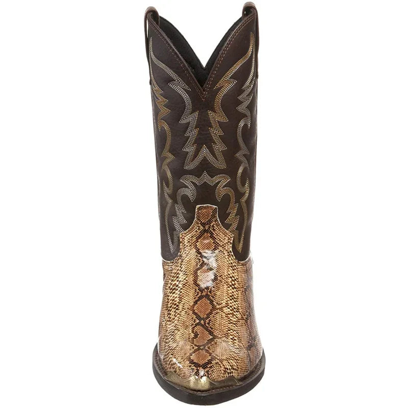 Botas Vaqueras "Serpiente Brava" – Cowboy Western de Media Caña