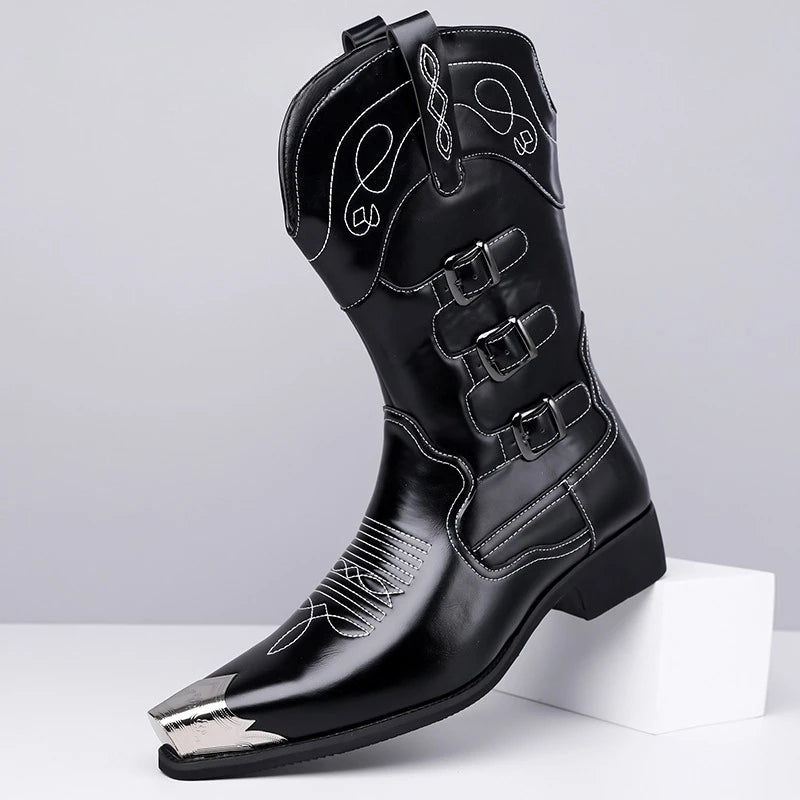 Botas Vaqueras "Senda Real" Western de Media Caña con Bordado