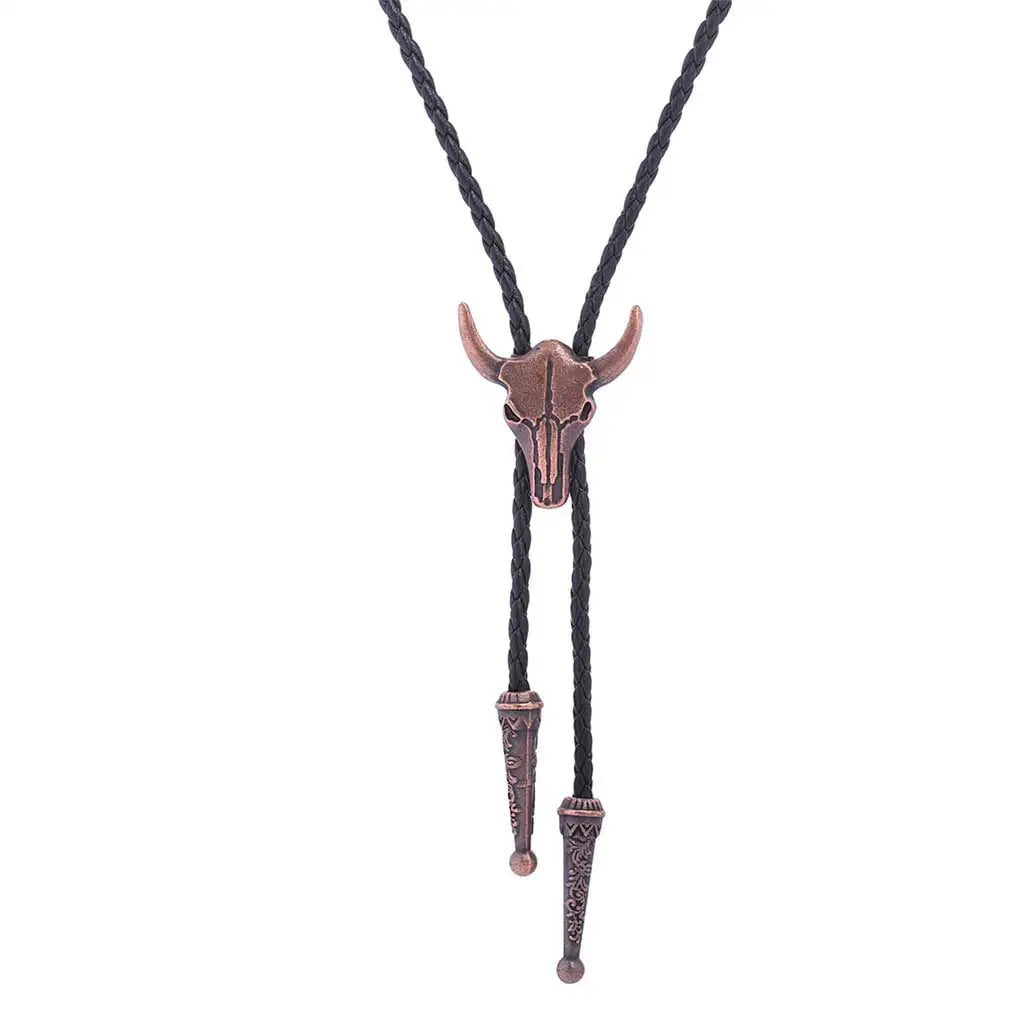 Corbata Vaquera "Oro del Rodeo" Bolo Tie Cowboy con Cabeza de Toro
