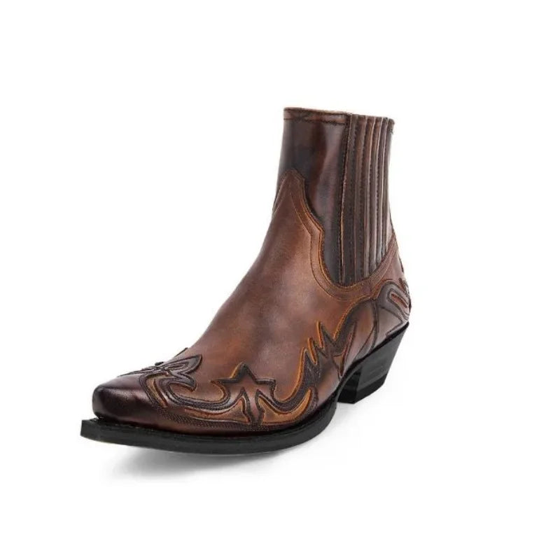 Botas Western "Espíritu Libre" – Chelsea Cowboy con Bordado y Punta Afilada