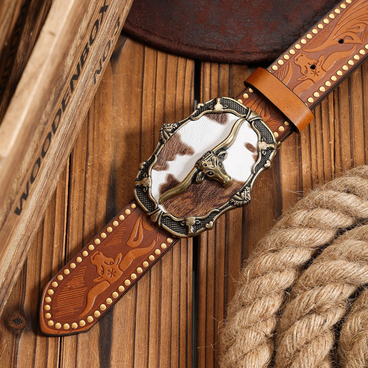 Cinturón Cowboy Denim Vintage | Estilo Western para el Día a Día