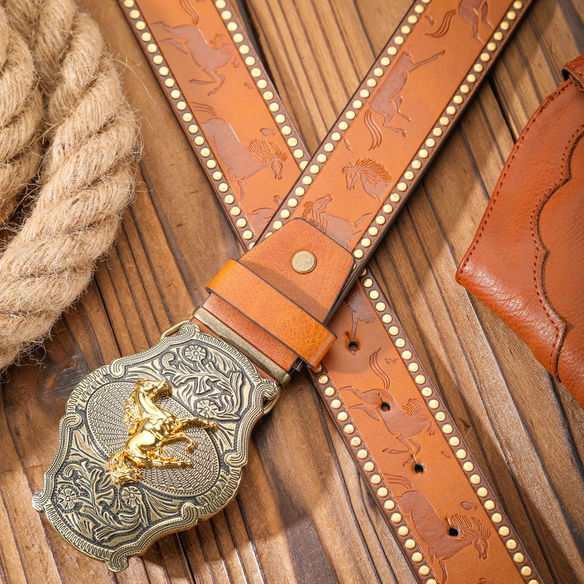 Cinturón Caballero Western Retro